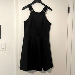 Ted Baker Black Party Dress with Rose Gold Accent